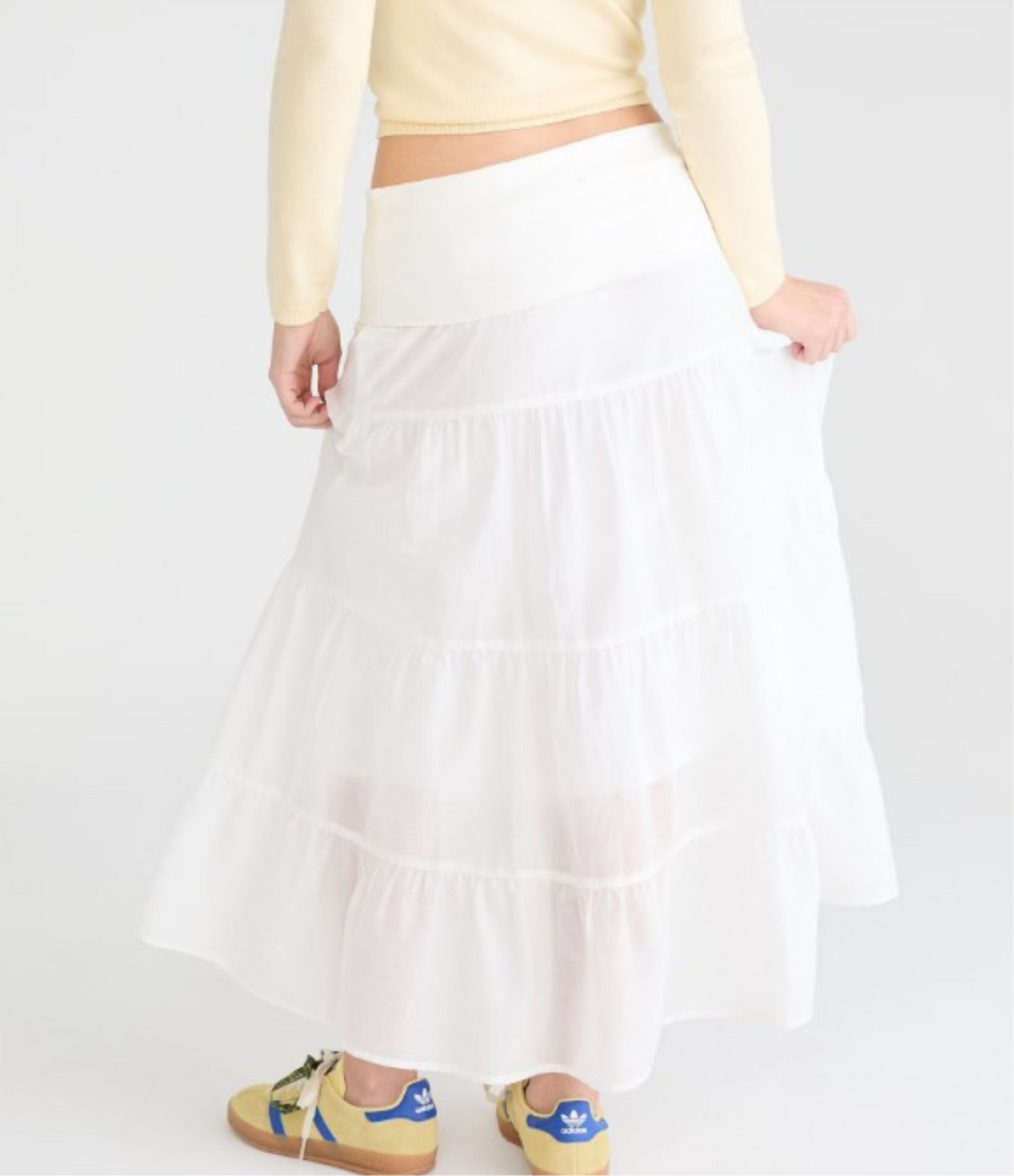 AERO GIRLS SKIRTS  #7042flrwhite